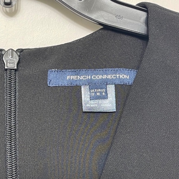 New French Connection Whisper Ruffle Minidress in Black Size 8 - Picture 5 of 8